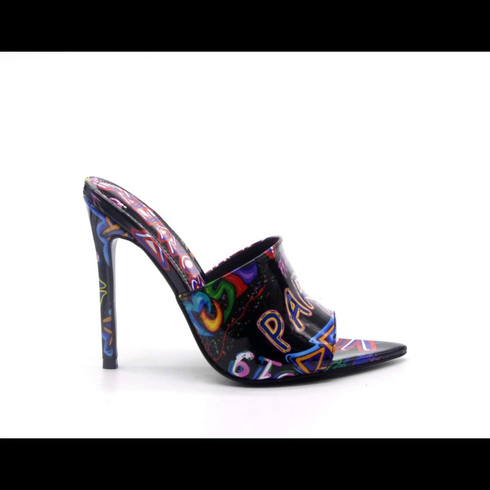 Cape Robbin graffiti heels
